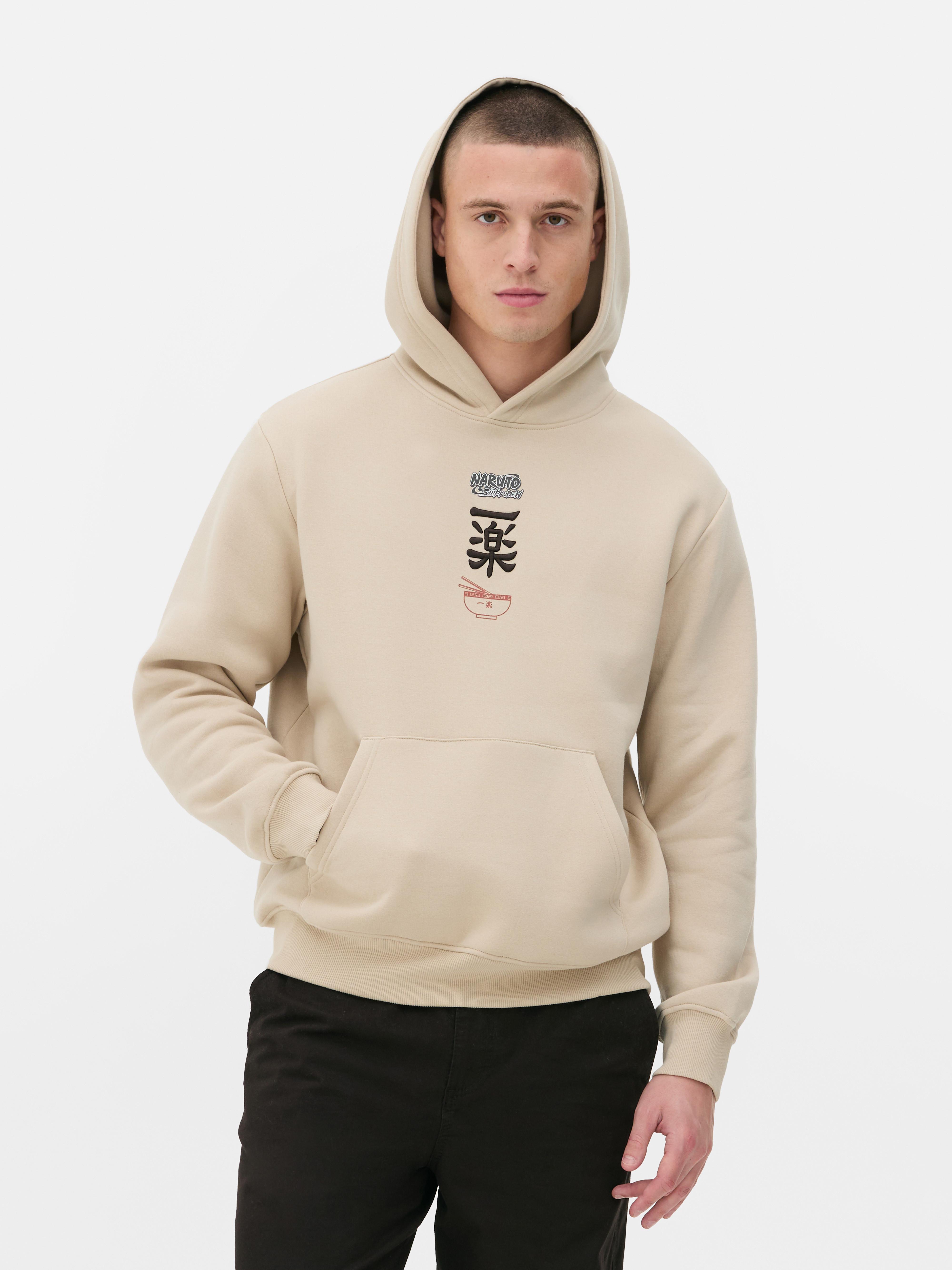 Hoodie met print Naruto Een katoenrijke hoodie met een buidelzak en Naruto-print