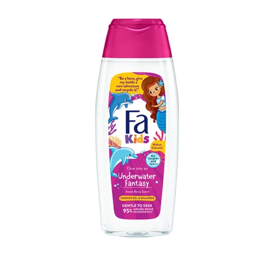 Fa Kids Underwater Fantasy żel pod prysznic i szampon dla dzieci 2w1 Sweet Berry 400 ml