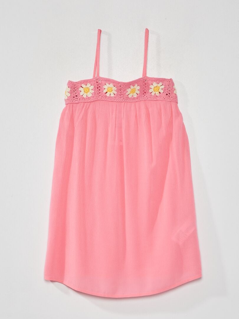Vestido de tirantes finos - Rosa