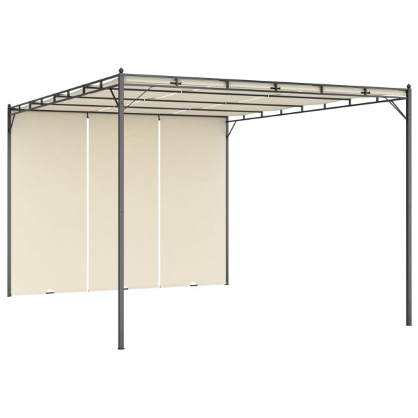 Zadaszenie ogrodowe Kremowy 4 x 3 x 2.25 m Tkanina vidaXL