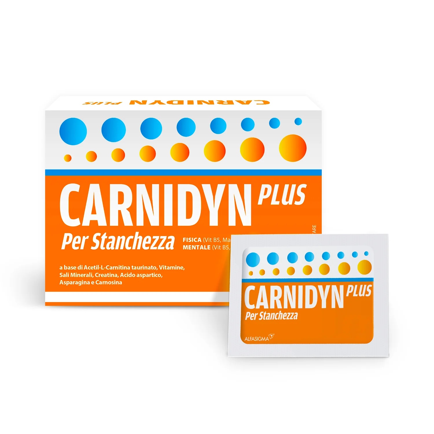CARNIDYN Alfasigma Carnidyn Plus 20 sachets Complément alimentaire pour la fatigue physique et mentale