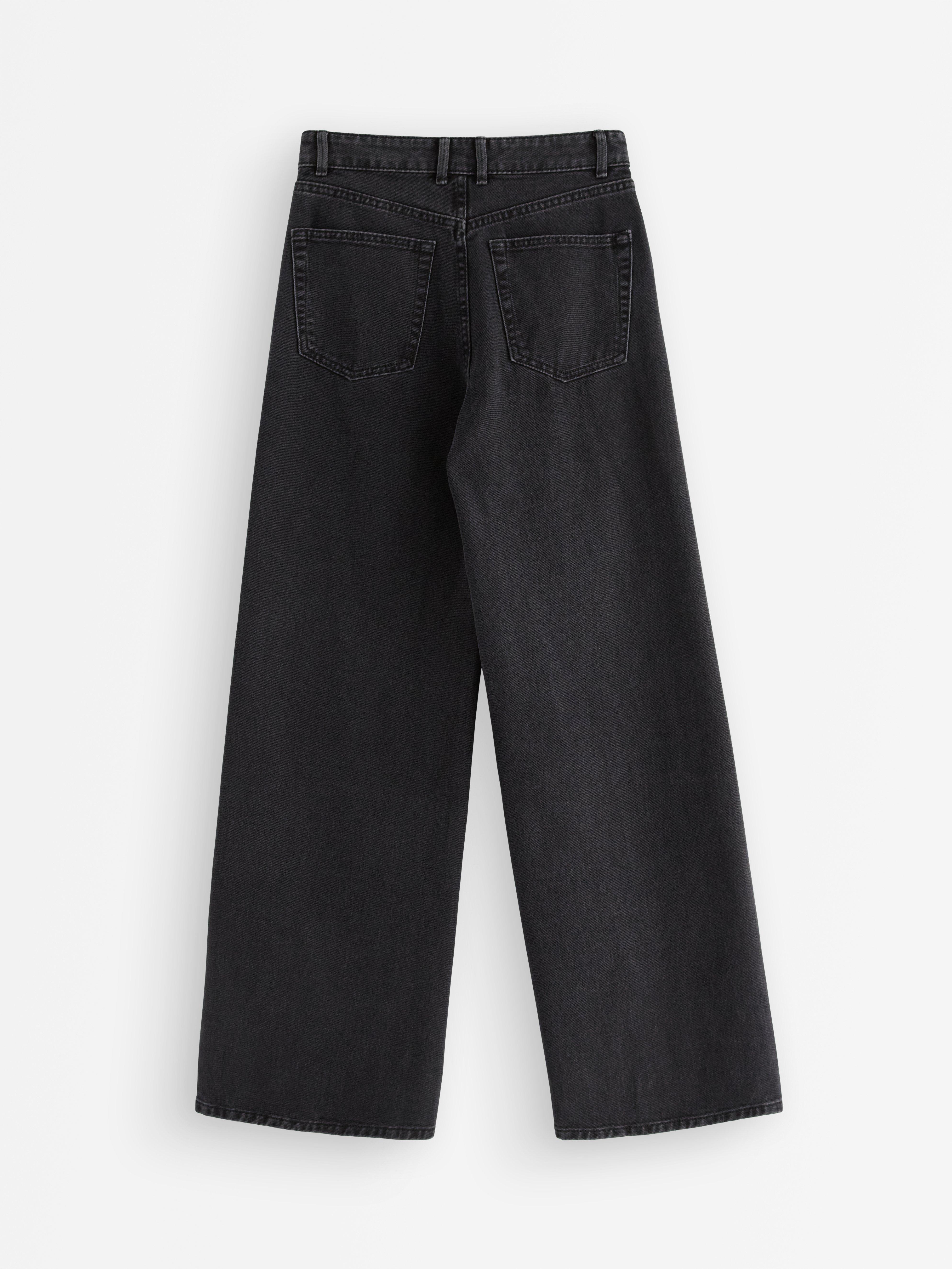 Jeans anchos Jackie med extra vida ben denim negro