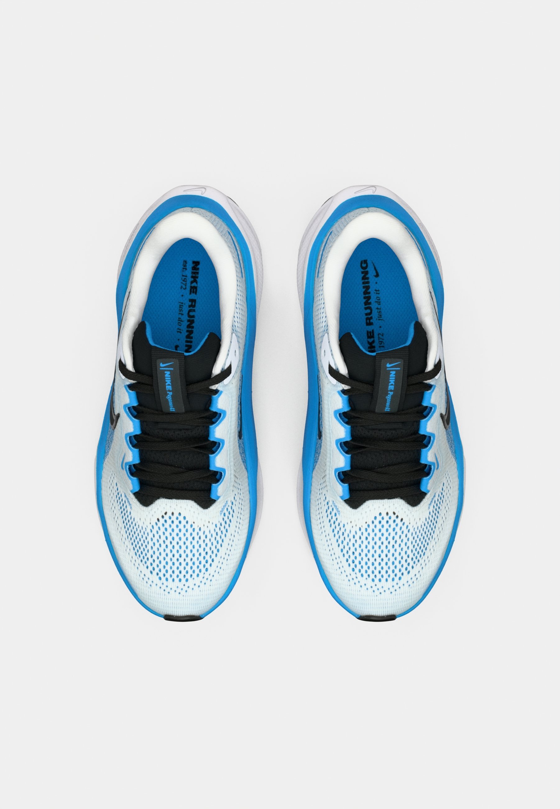 Nike Performance AIR ZOOM PEGASUS 41 UNISEXE - Chaussures de running sur route - blanc/argent métallisé/bleu/noir
