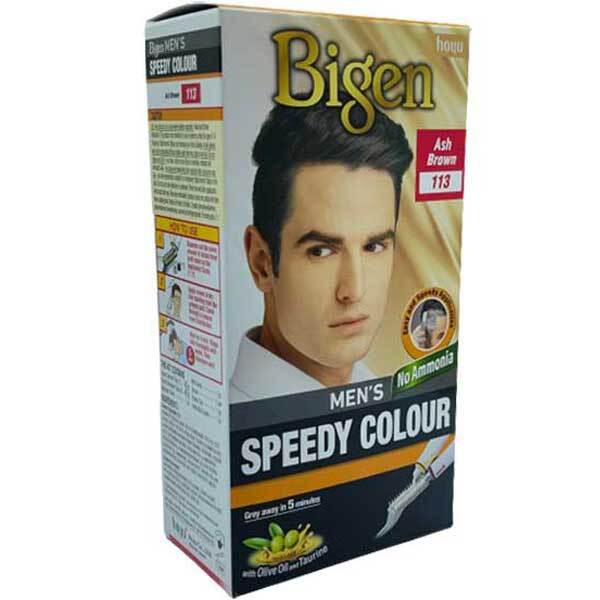 Tinta per capelli Bigen Hair da uomo Speedy Colour Castano Cenere 113 | Regali per papà | Superdrug