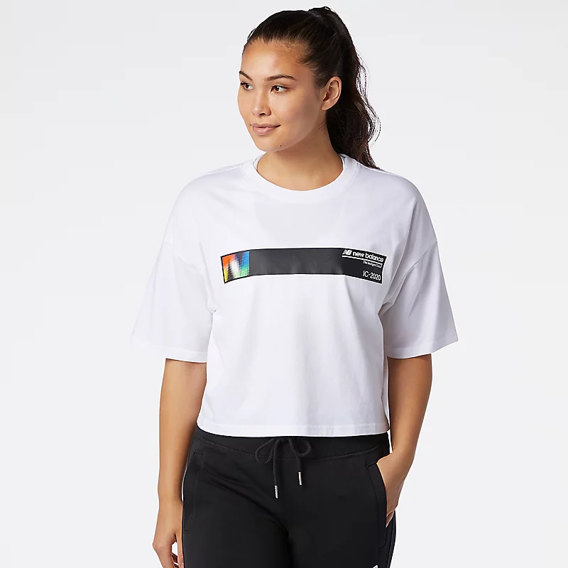Optiks Damen-Sport-T-Shirt mit kurzen Ärmeln - WEISS
