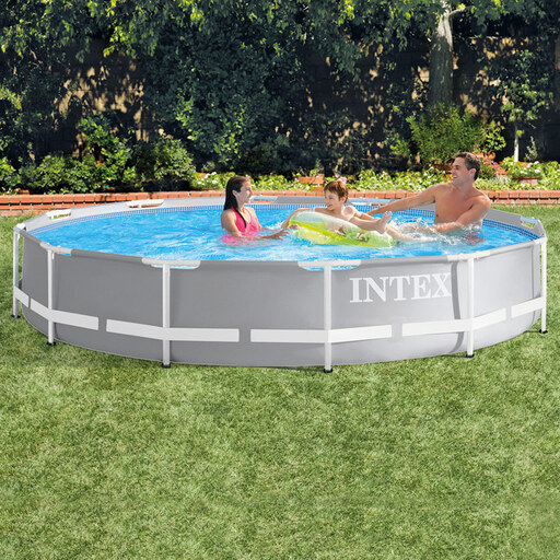 Intex Prisma Frame Στρογγυλή Υπέργεια Πισίνα 366x76 εκ.
