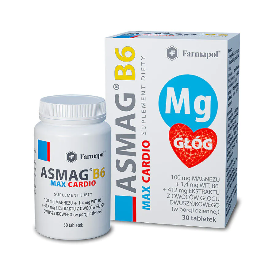 Asmag B6 Max Cardio, Preparat wspomagający układ krążenia, Tabletki