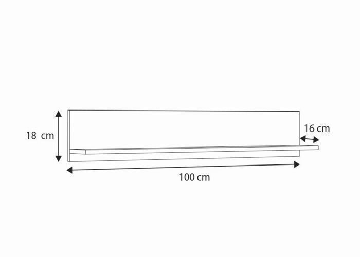 Estantería de 100 cm - roble artesanal dorado