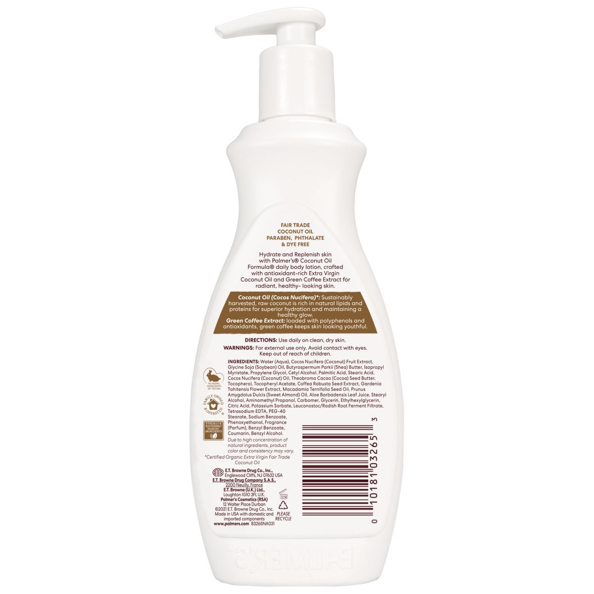 Palmer'S testápoló 400ml kókuszolaj formulával