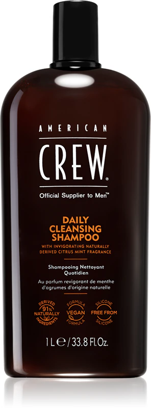 Shampoo de limpeza diária American Crew para homens