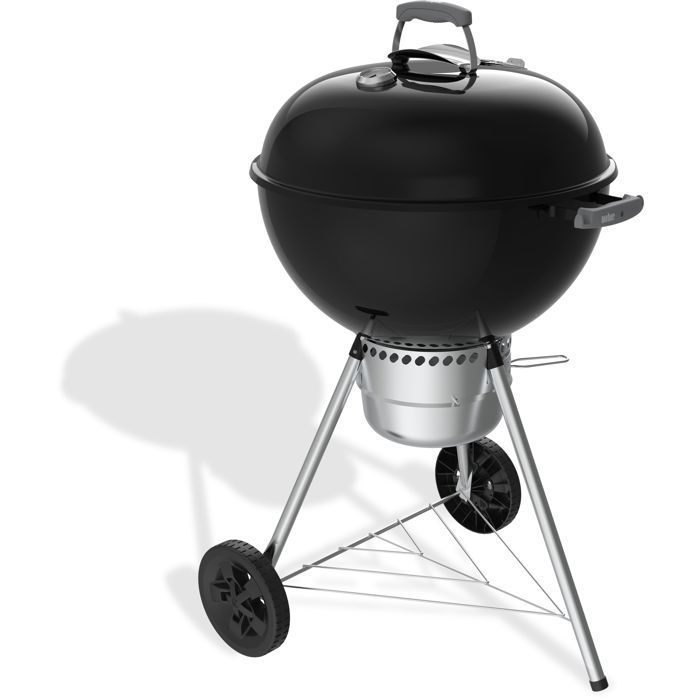 Barbecue a carbone Weber Original Kettle E-5730 - Diametro 57 cm - Termometro integrato - Presa d'aria - 9 coperti - Nero