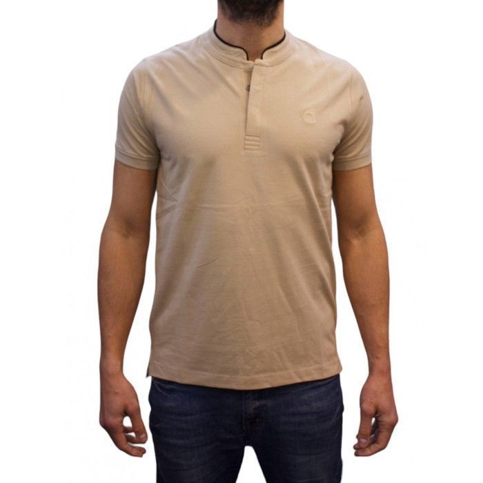 Cerruti 1881 Polo manga corta cuello mao New Firenza Beige Hombre
