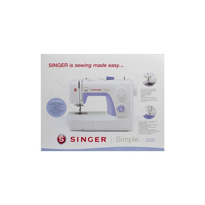 Máquina de Costura SINGER SIMPLE 3232 - 40 Programas - Passador de Linha Automático - Branca