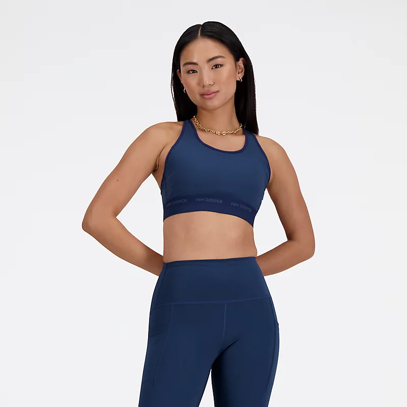 Biustonosz sportowy NB Sleek Medium Support dla kobiet – NB NAVY
