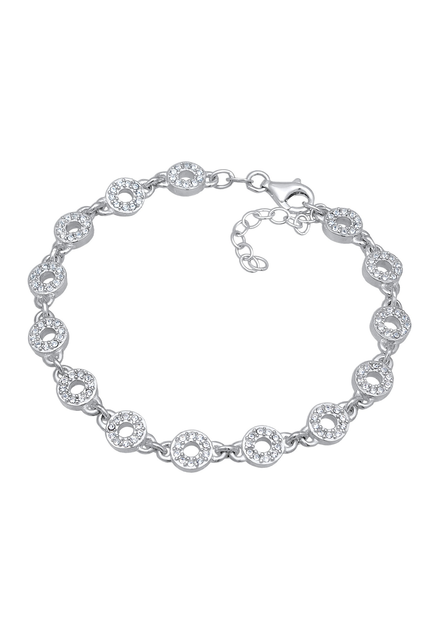 Elli PREMIUM Femmes Cercle Élégant avec cristaux en Argent Sterling 925