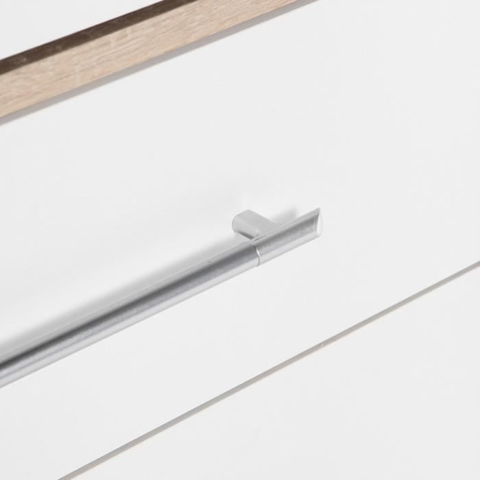 Kleiderschrank – Eiche und weiße Spanplatte – Modern – Schlafzimmer – B 144,6 cm