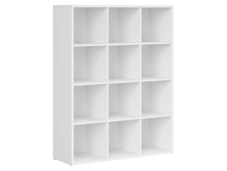 Regał Nepo Plus 114 cm z 12 półkami biały
