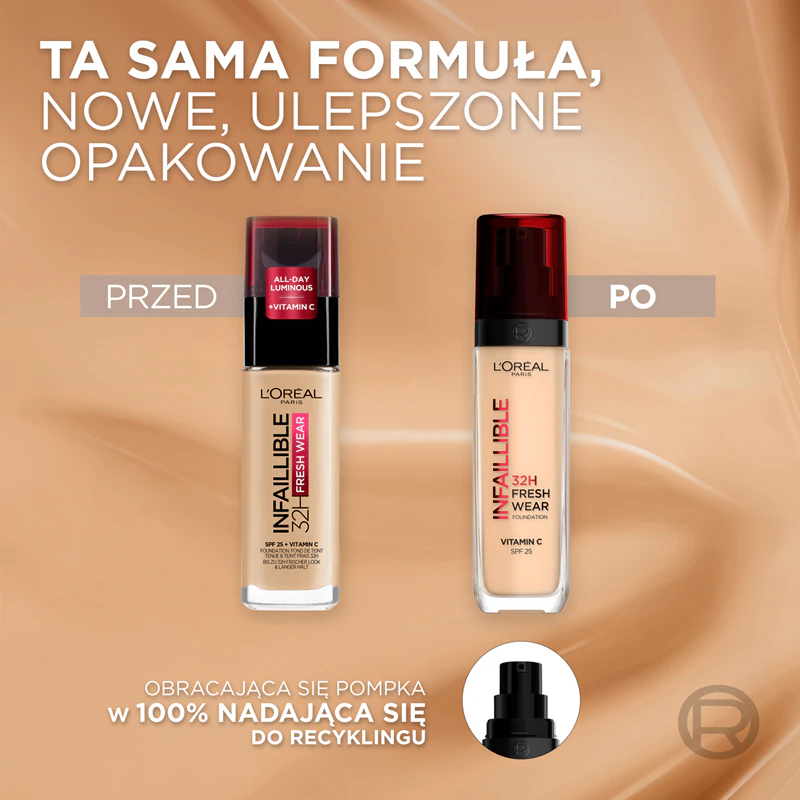 Base líquida de longa duração L'Oréal Paris Infaillible 32H Fresh Wear