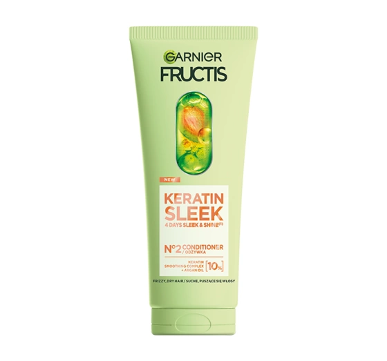 Garnier Fructis Keratin Sleek odżywka do włosów suchych i puszących się 200 ml
