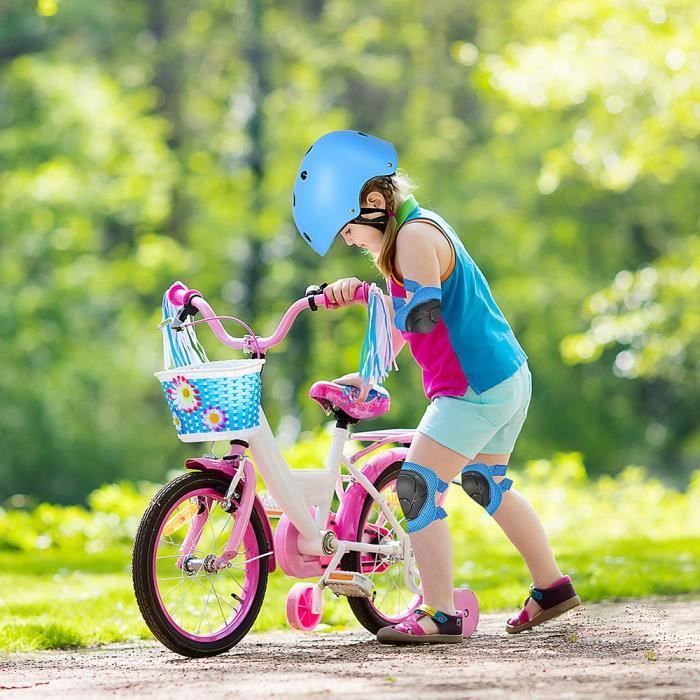 Casque de vélo pour enfants - Sport équipement de protection - Réglable et respirant - 7 en 1