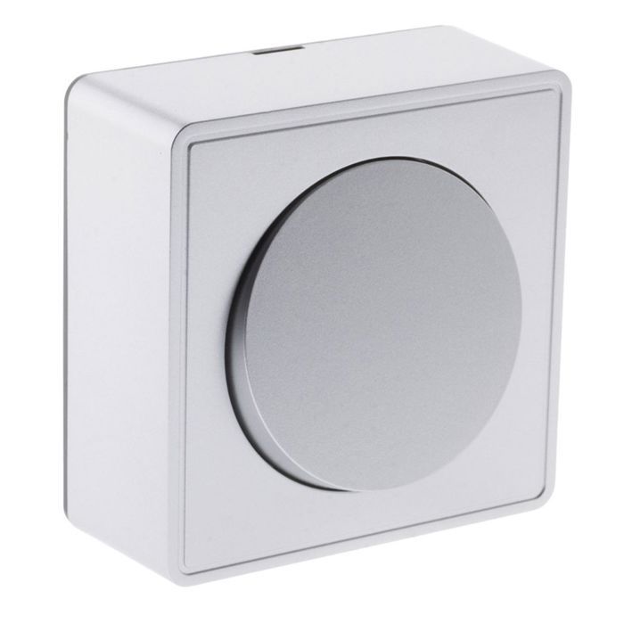 Vulco - Interruptor bidireccional simple de montaje en superficie Zenitech de 10 A, color plata