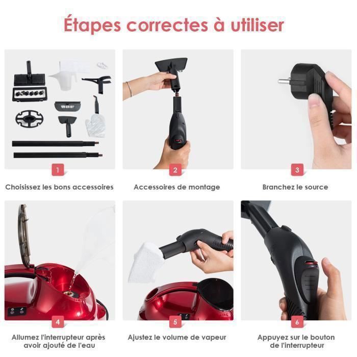 Scopa a vapore COSTWAY da 2000 W per cimici dei letti - Pulitore a vapore multiuso con serbatoio da 1,5 litri, 19 accessori e pressione di 4,0 bar per pavimenti e tappeti
