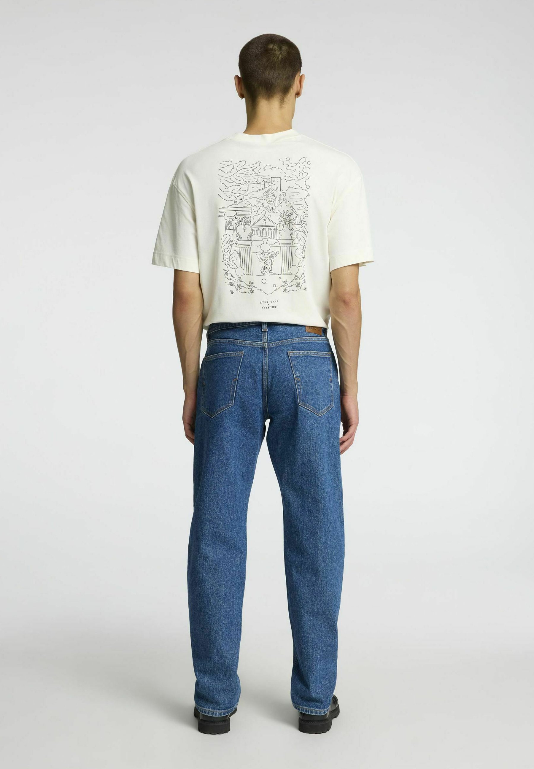 Jean droit Selected Homme BEN KORI - denim bleu moyen