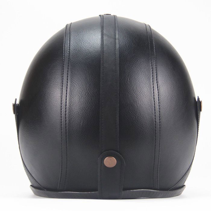 Casco de motocicleta, Casco vintage, Casco Harley, Gafas vintage, Casco de motocicleta, Personalidad, Cuatro estaciones, Moda, Seguridad - Negro