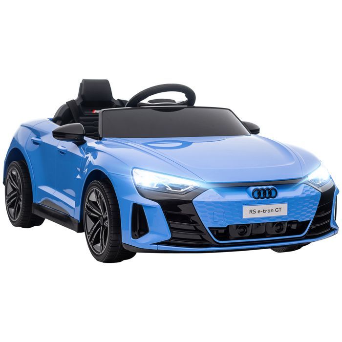 Electric car - HOMCOM - 12V children's licensed Audi RS E-tron GT remote control with sounds - PP - blue