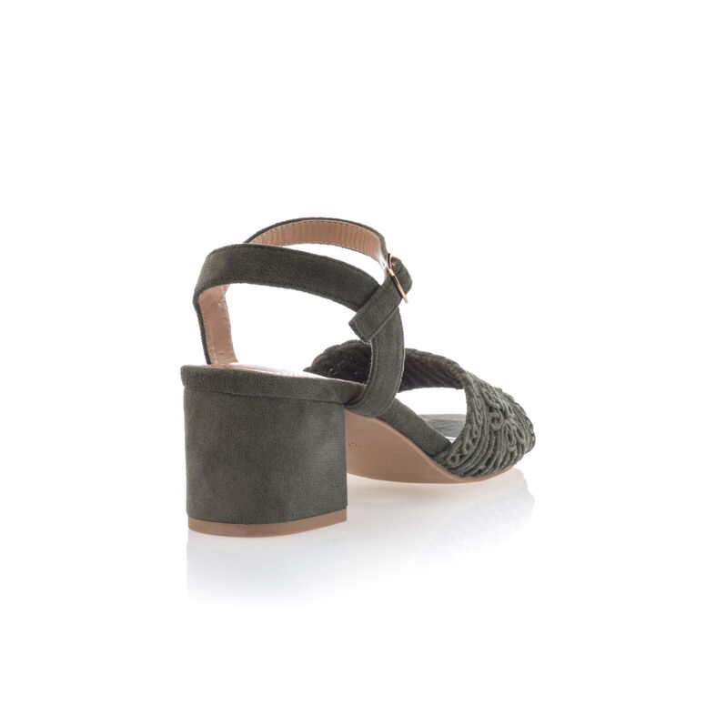 Grüne Damensandalen / Zehenfreie Schuhe