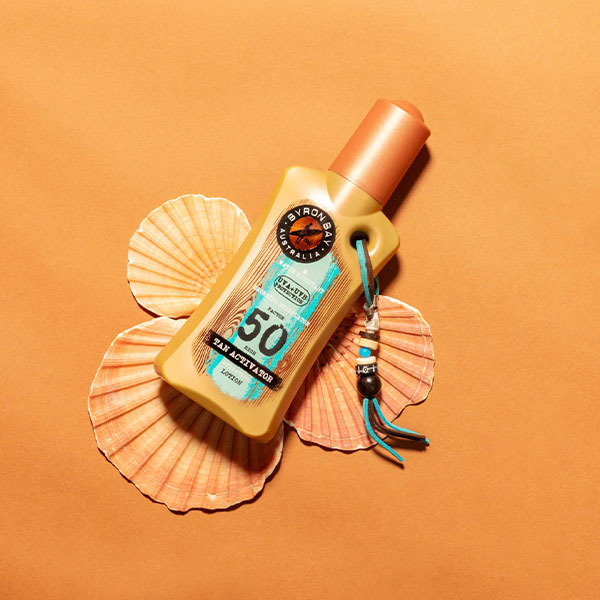 Loção bronzeadora Byron Bay Australia Tan Activator FPS 50, 200ml