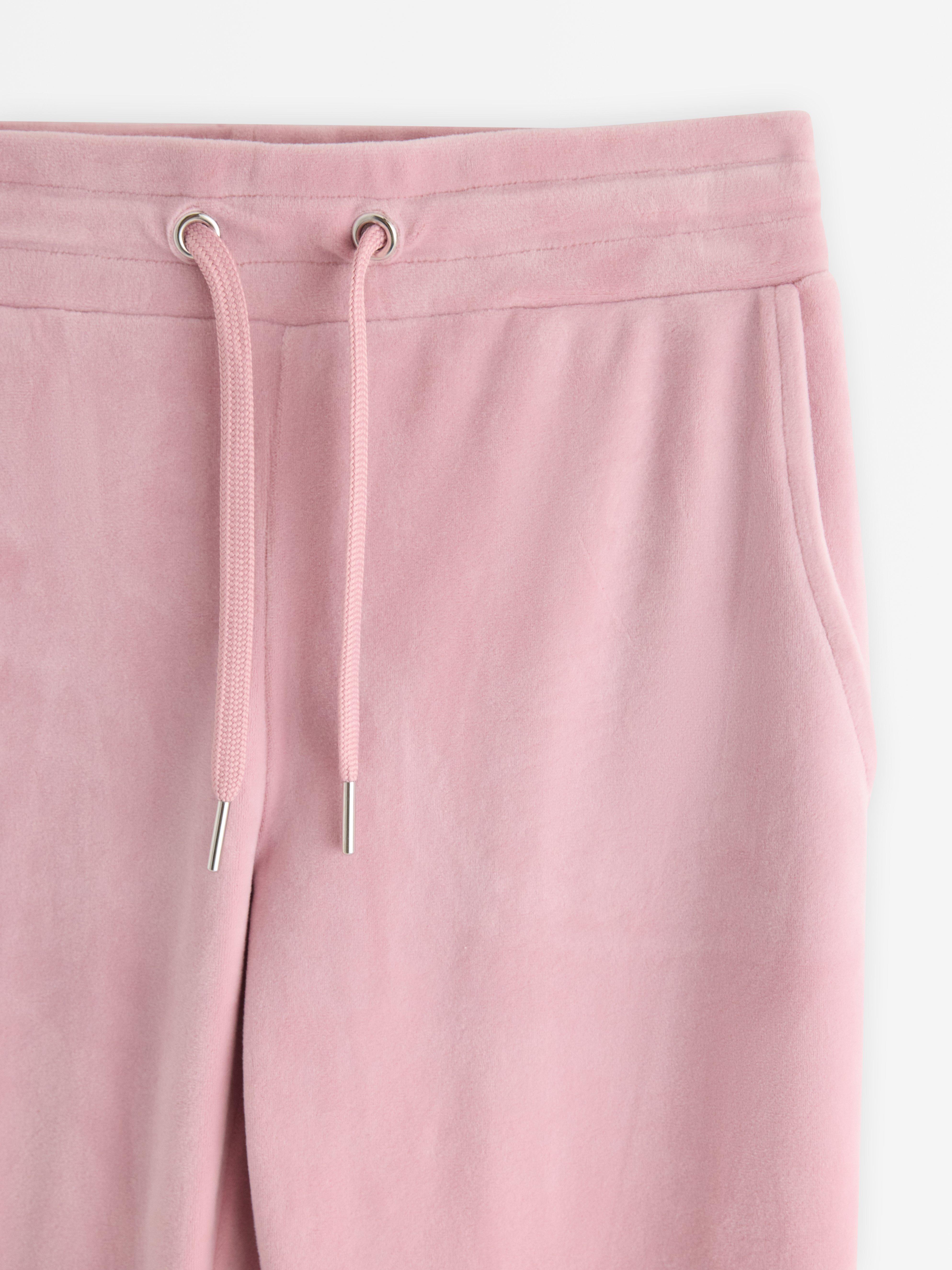 Pantaloni svasati in velluto color lilla chiaro polveroso
