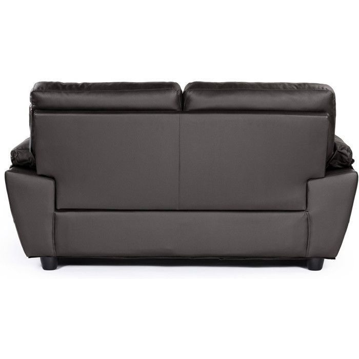 Sofá fijo de piel sintética y PVC 