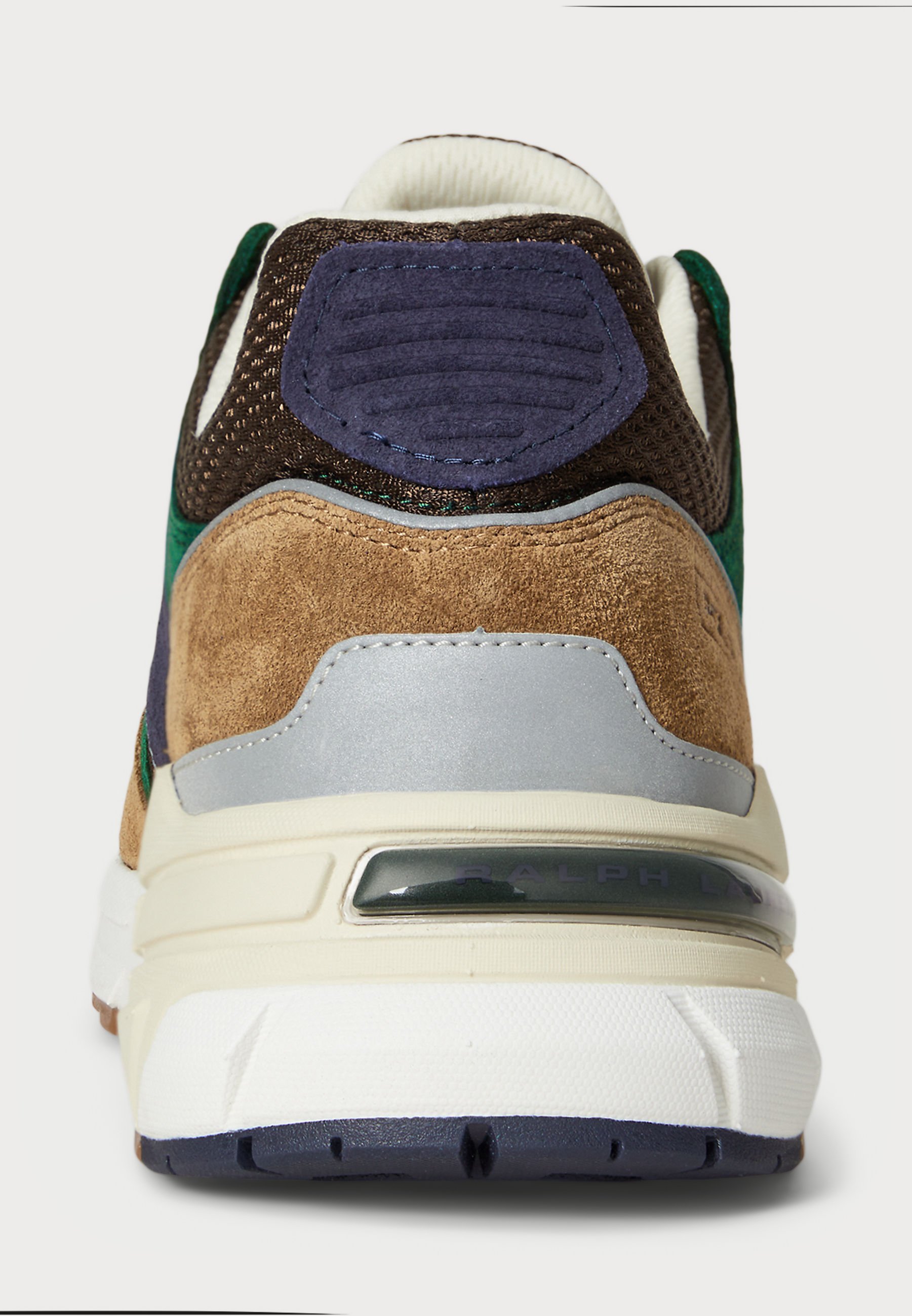 Baskets Polo Ralph Lauren TRACKSTER 250 en daim et mesh - coloris sable/marine/multicolore