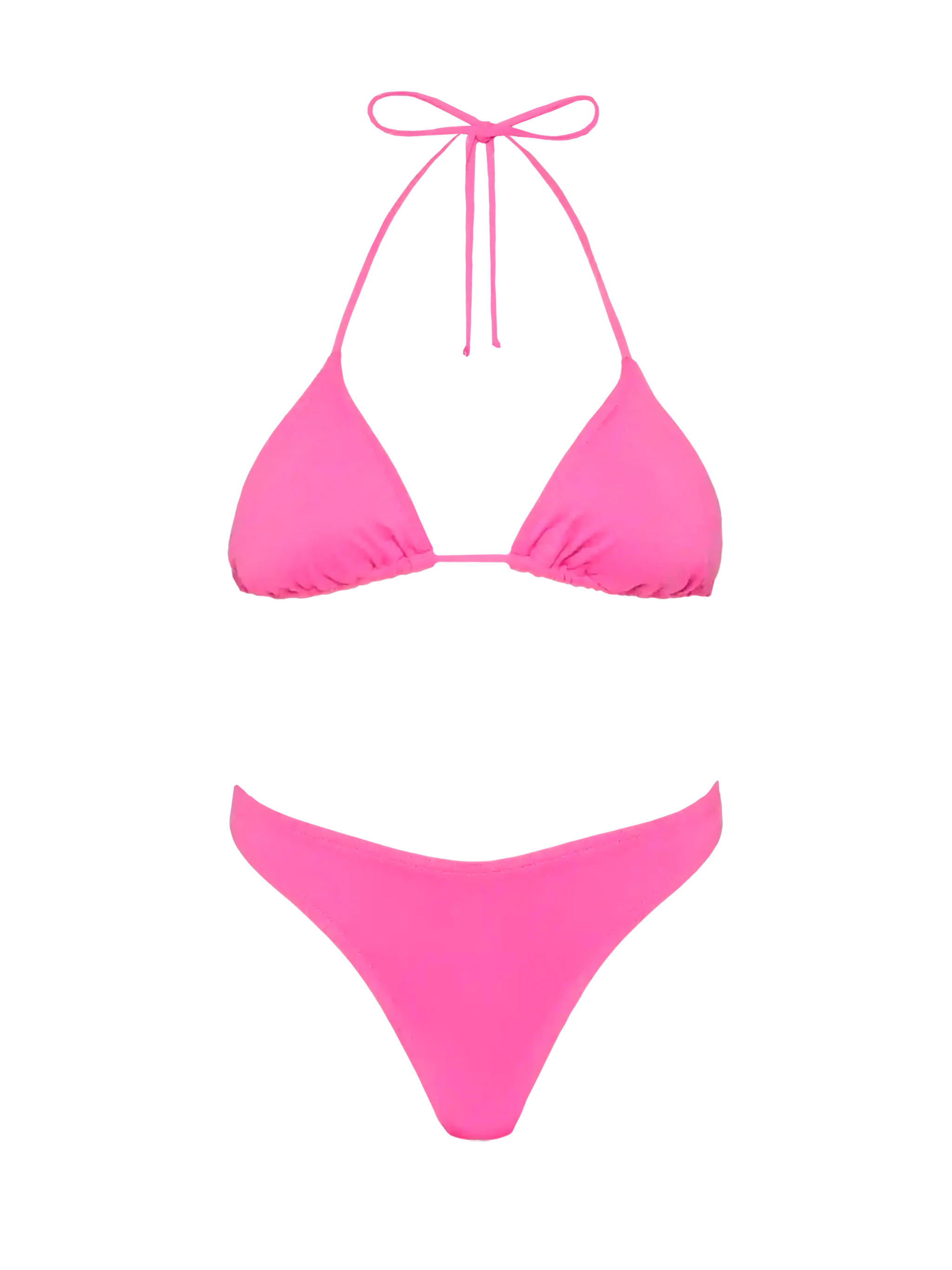 Naomi fuchsia cheeky bikinibroekje - Leah fuchsia driehoekig bikinitopje