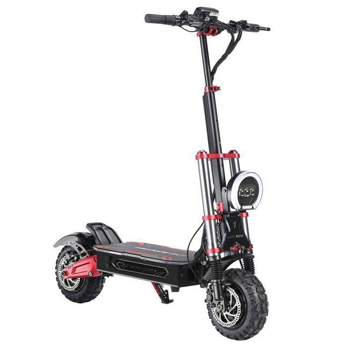 Patinete eléctrico BOYUEDA S5-11 - 2 motores de 3000 W - Batería de 60 V y 38 Ah - Neumáticos de 11 pulgadas - Amortiguador hidráulico - Pantalla LCD