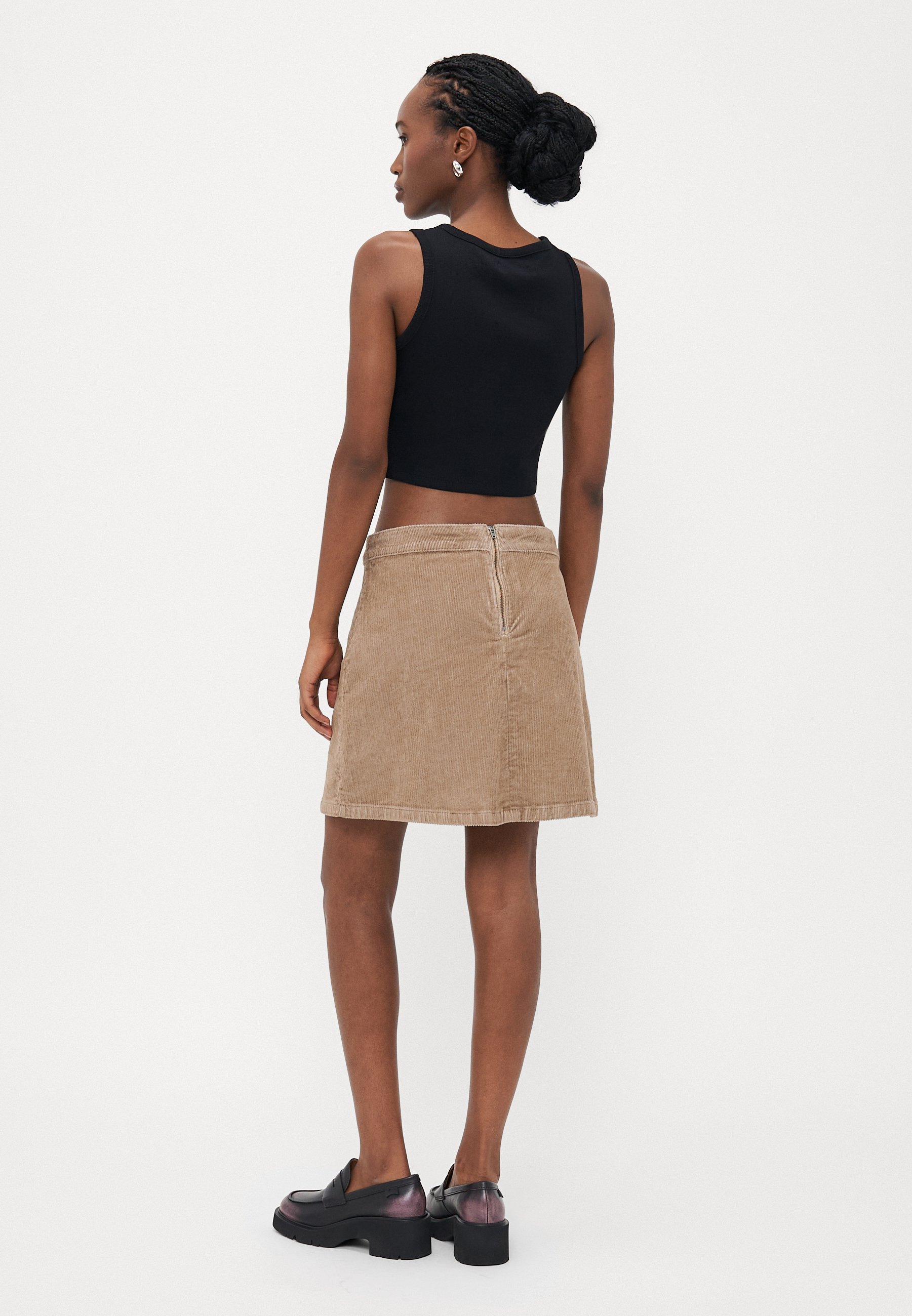 Vero Moda Petite VMKATA KORTE ROK - A-lijn rok - zilverkleurige nerts
