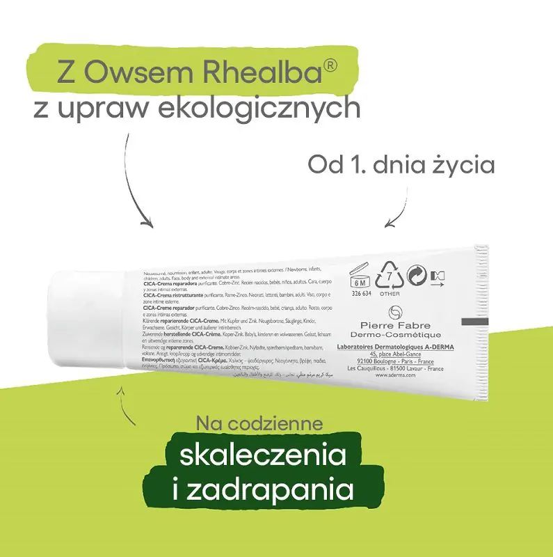 A-Derma Dermalibour+ Cica Krem regenerujacy, 100 ml