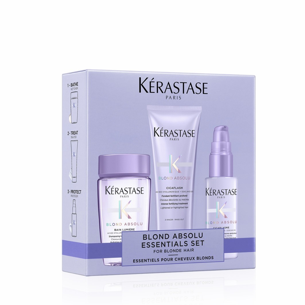 Kérastase plaukų priežiūros rinkinys „Blond Absolu Discovery Set“ – atradimų rinkinys šviesiems ir balintiems plaukams – 1 dalis