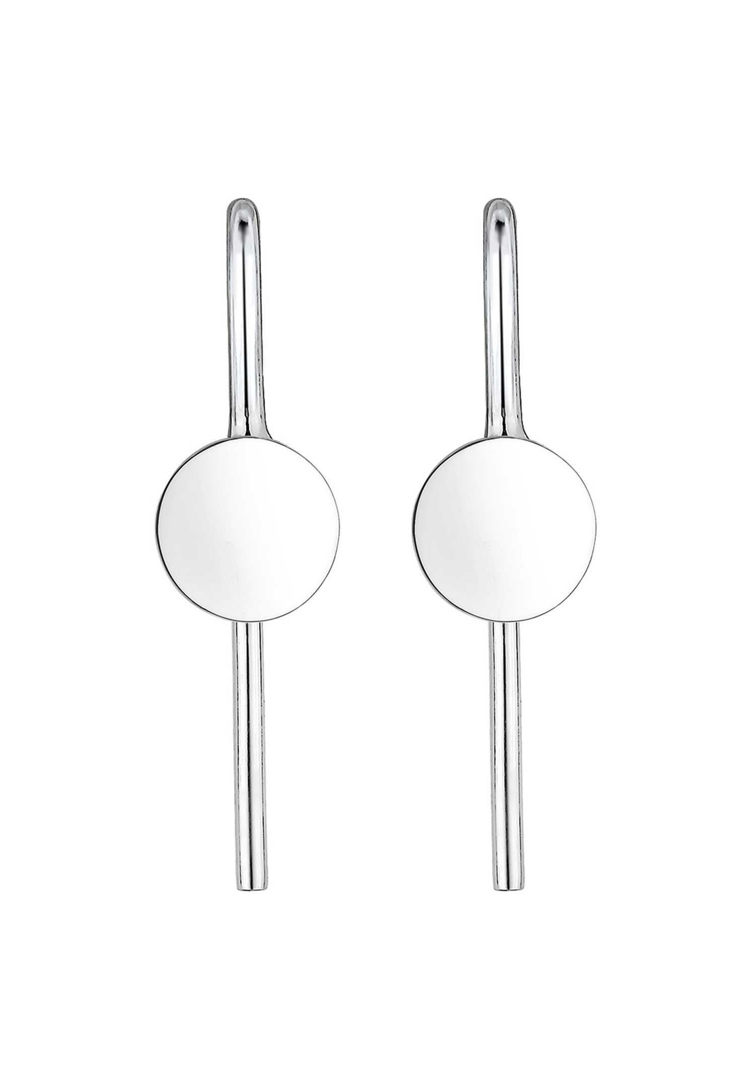 Elli Plaquettes Géo Basic Minimal Boucles d'Oreille Femme - (925/1000) Argent