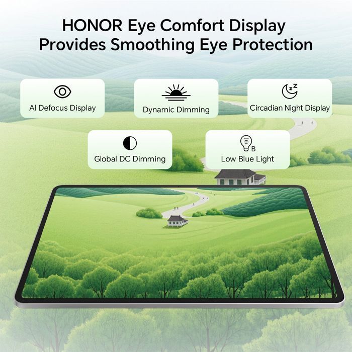 Tablet HONOR Pad 10 - Gris - 8 GB de RAM - 256 GB - WiFi - 12,1 pulgadas - Snapdragon 7 Gen 3 - 10100 mAh - Versión UE