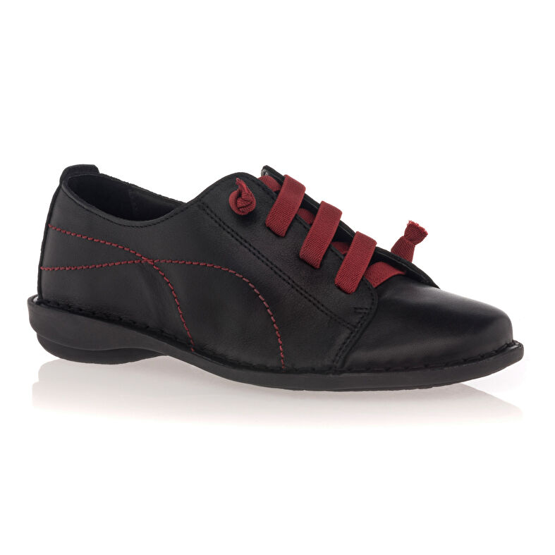 Zapatos de mujer negros con cordones / Zapatos Derby