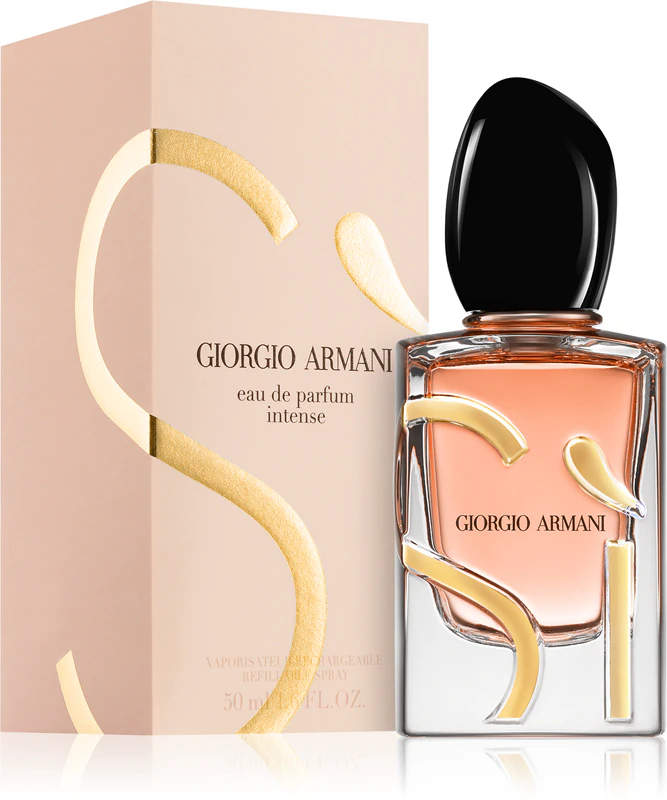 Frasco recarregável de Armani Sì Intense Eau de Parfum para mulheres