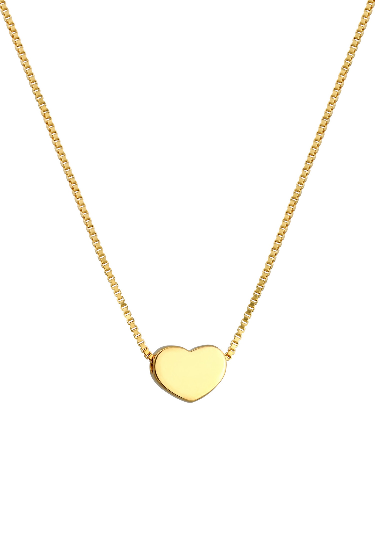 Elli Pendentif Coeur Basic Minimal Collier Femme - (925/1000) Argent