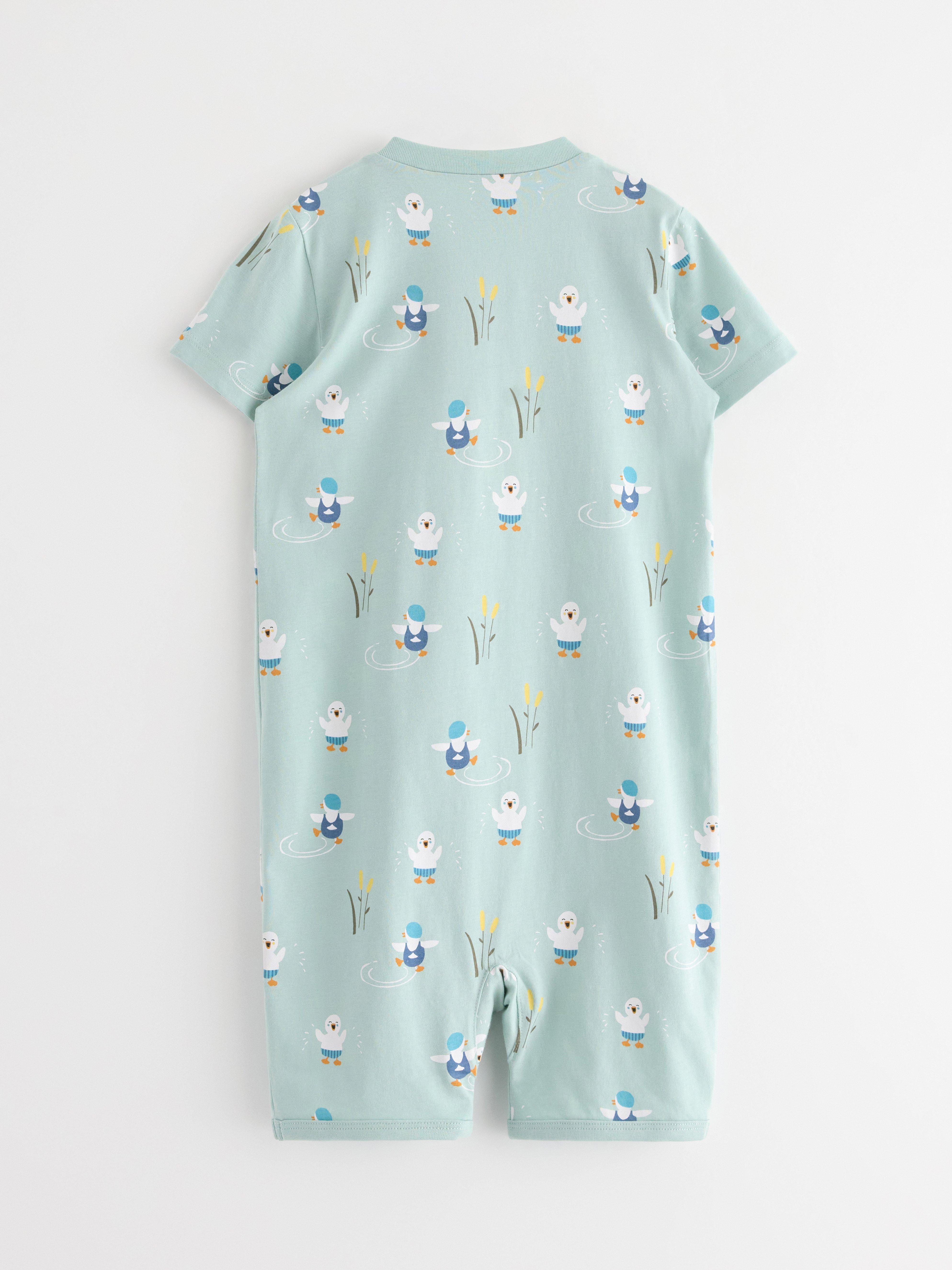 Macacão de pijama turquesa claro