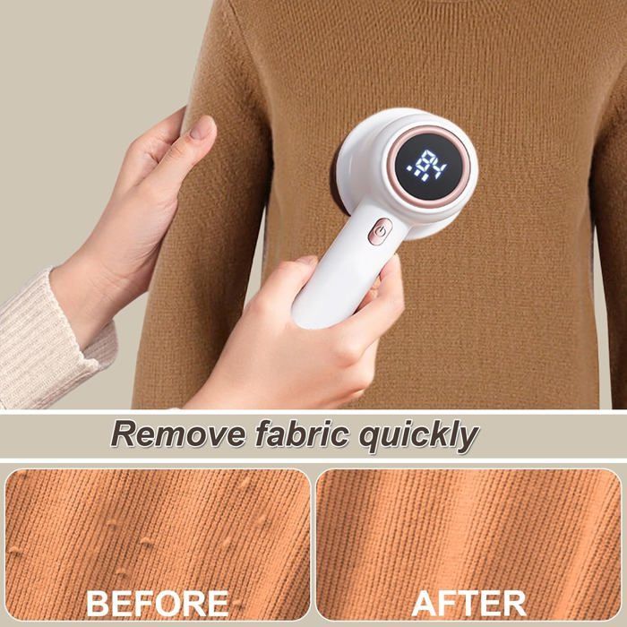 Removedor de fiapos JORMFTTE, 3 velocidades, 6 lâminas de LED para roupas, sofás, cobertores e cortinas.