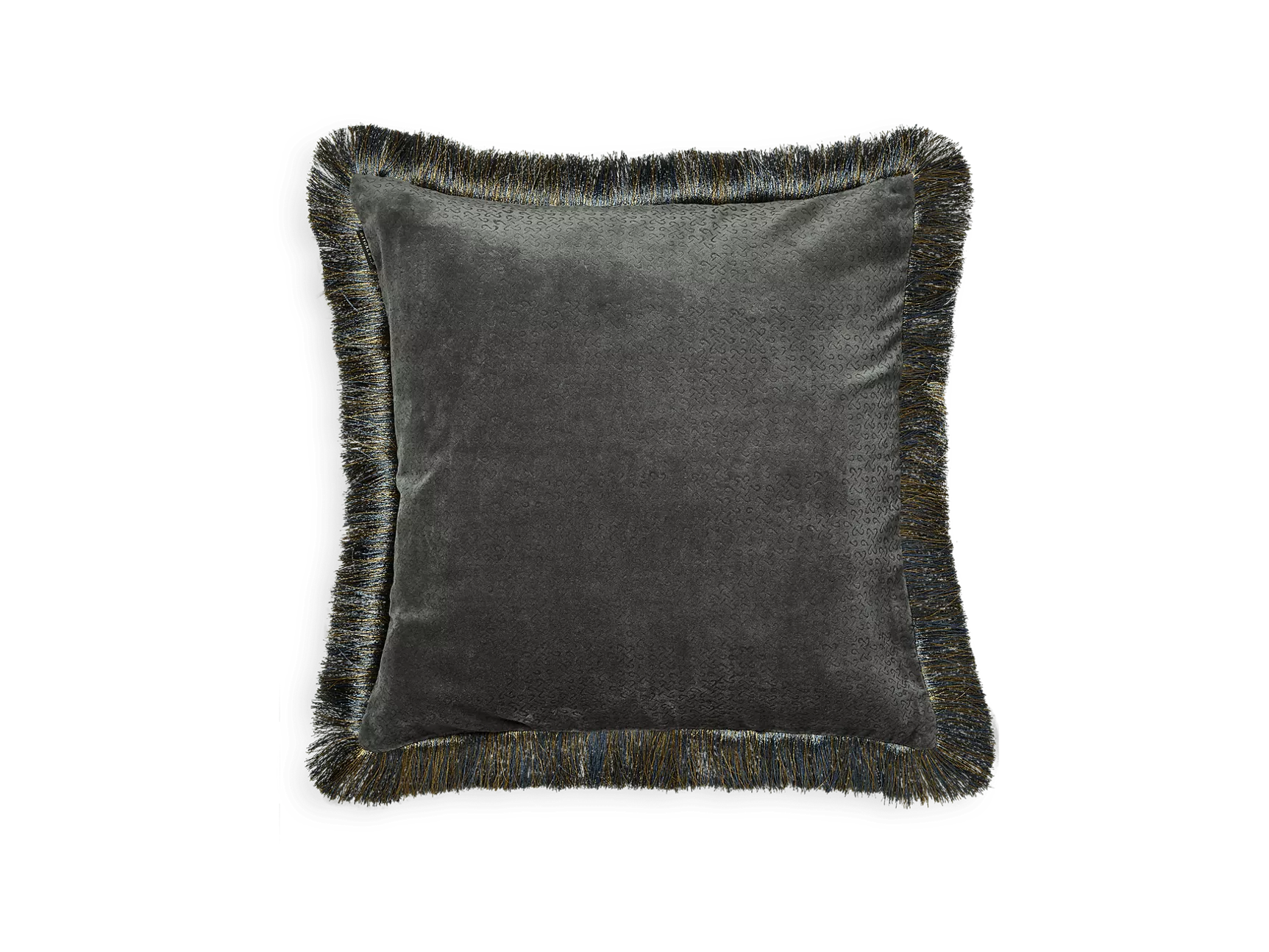 Funda de cojín de terciopelo de algodón Vellore 50x50cm Gris Azul