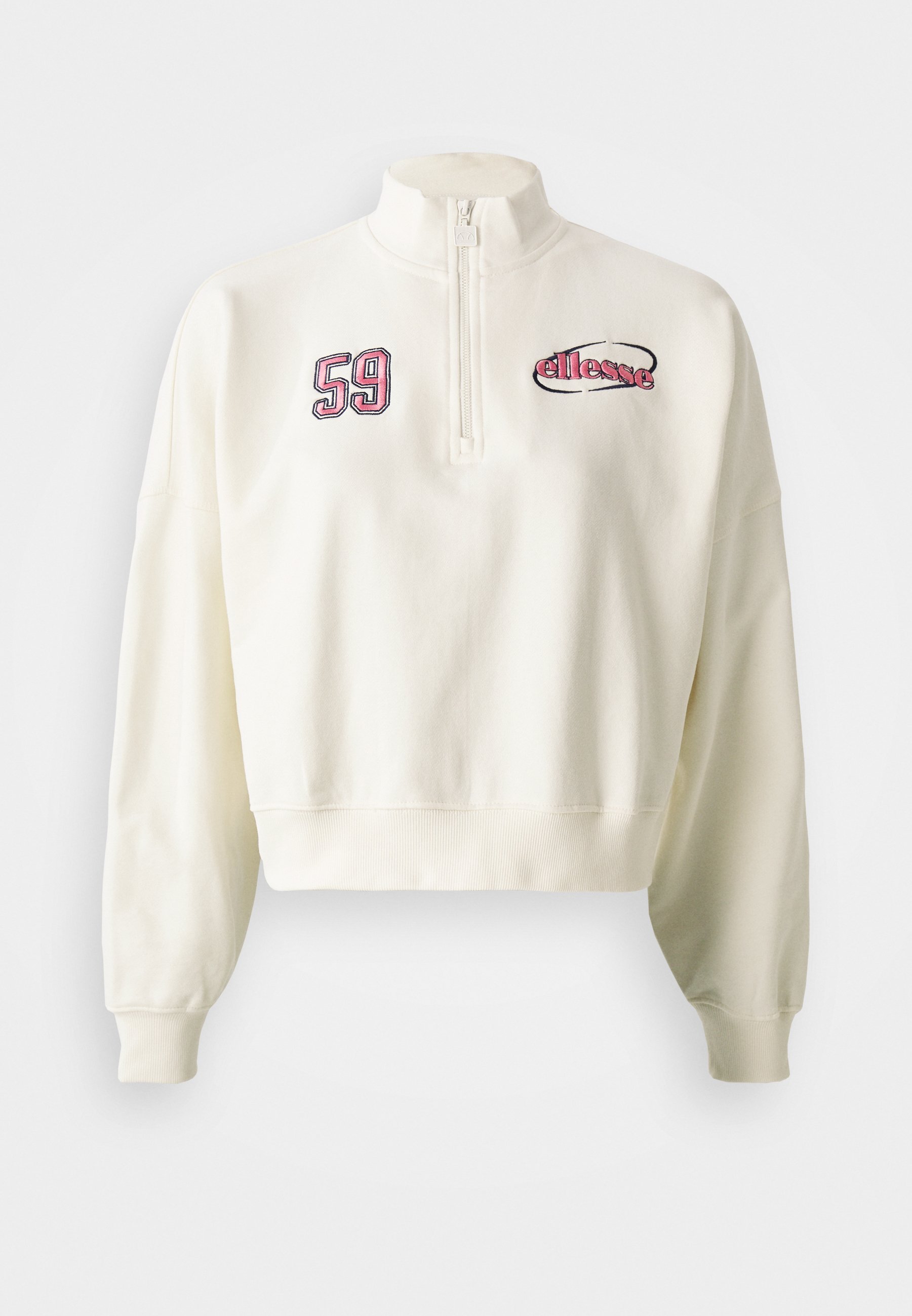 Ellesse CONSTANTA 1/4 ZIP - Sweat-shirt - blanc cassé
