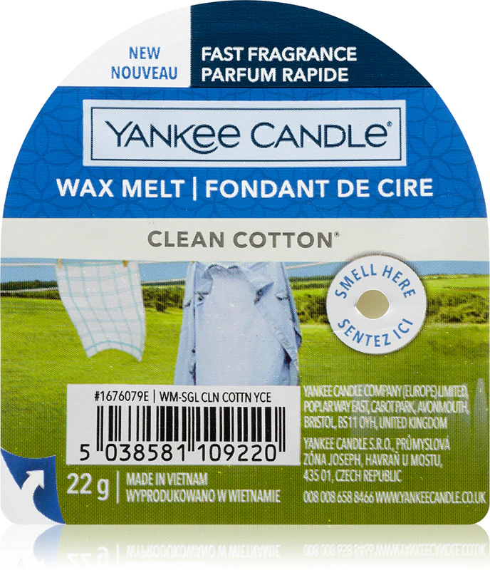 Yankee Candle Clean Cotton vosk na aromaterapiu