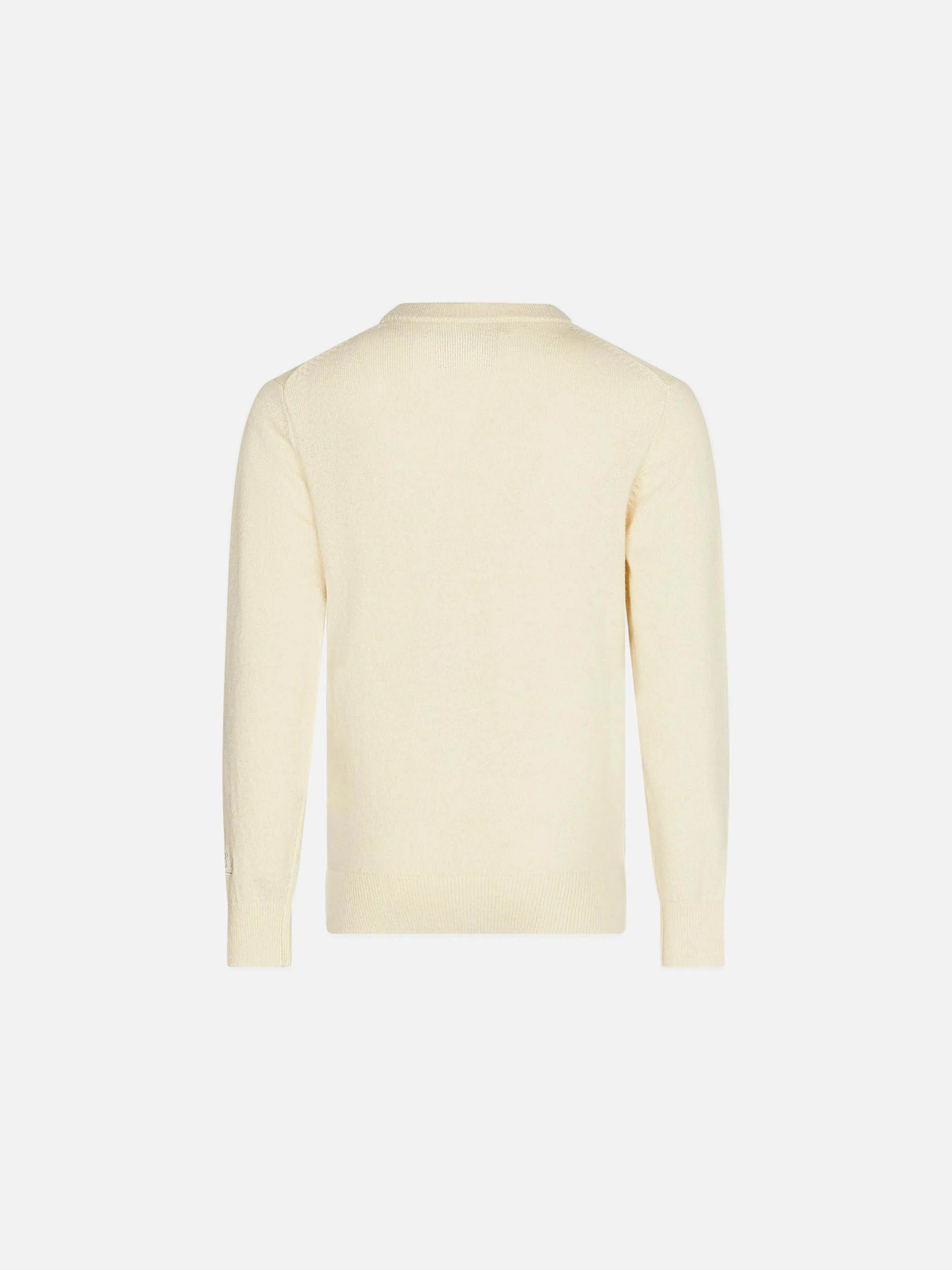Maglione bianco da bambino con stampa jacquard St. Moritz